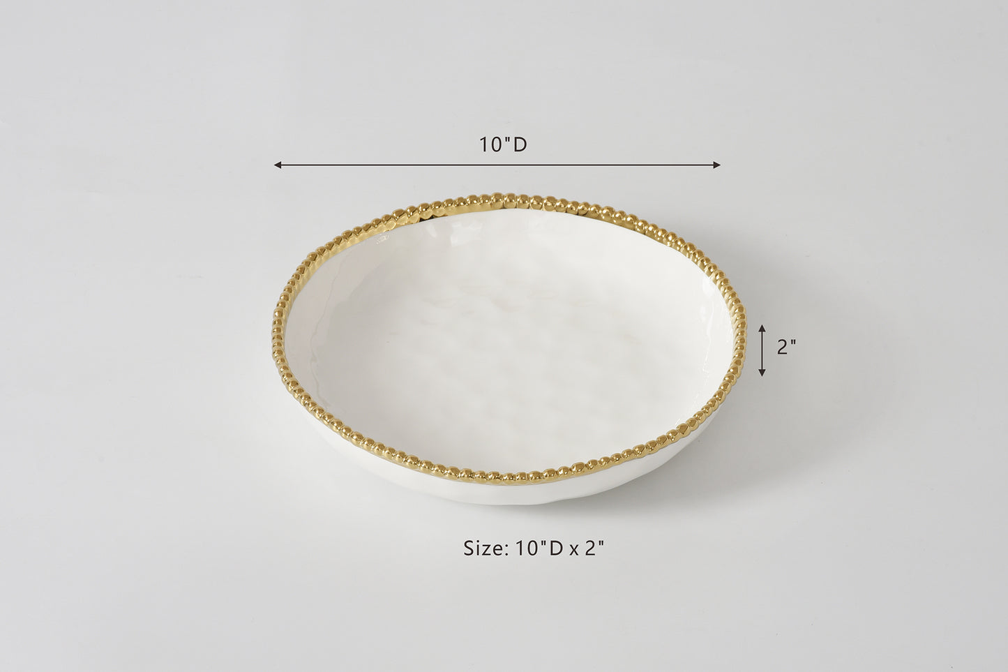 Golden Salerno Medium Shallow Bowl