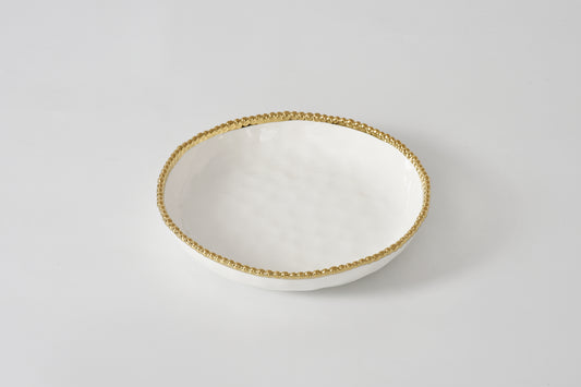 Golden Salerno Medium Shallow Bowl