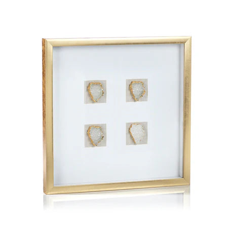 Gold Framed Multi Crystal Art