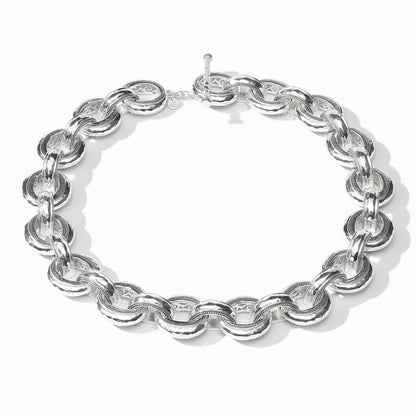 Cannes Demi Link Necklace- Silver