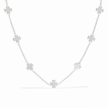 Canterbury Delicate Station Necklace- Silver