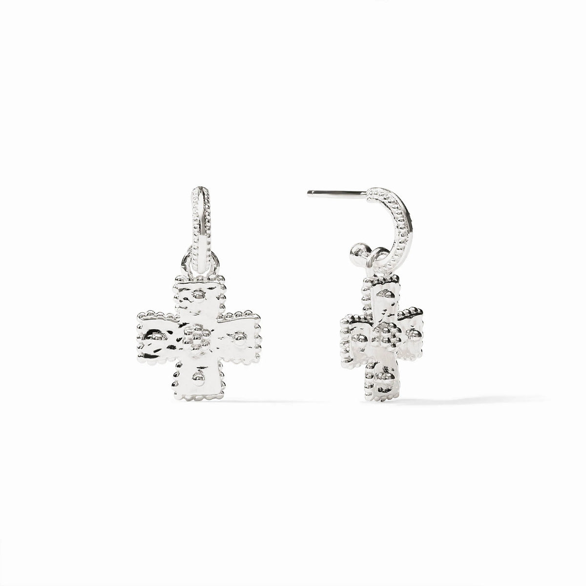 Canterbury Hoop & Charm Earring- Silver
