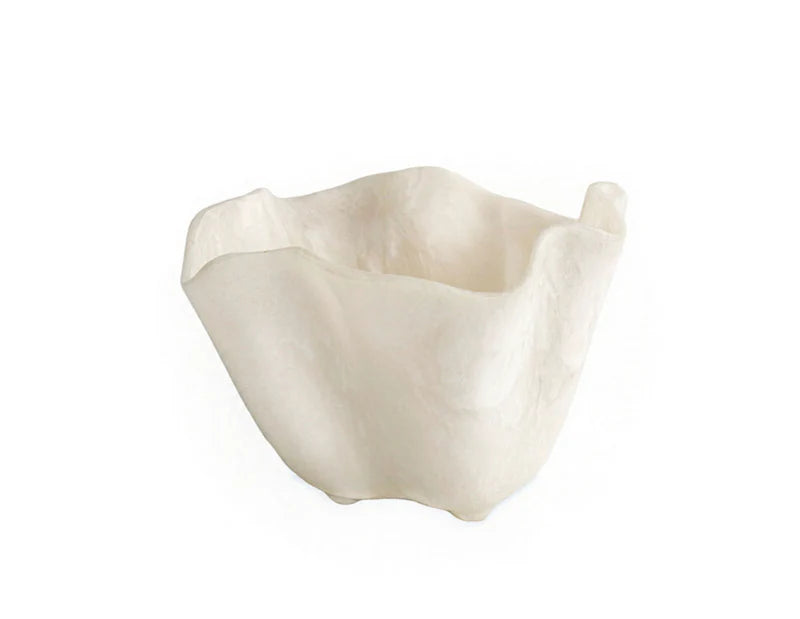 RESIN Alabaster Ice Bucket (White Swirl)