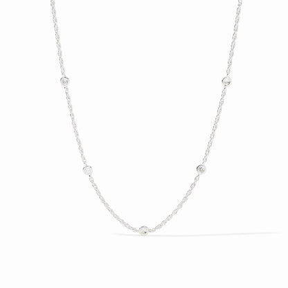 Celeste Delicate Station Necklace- Silver
