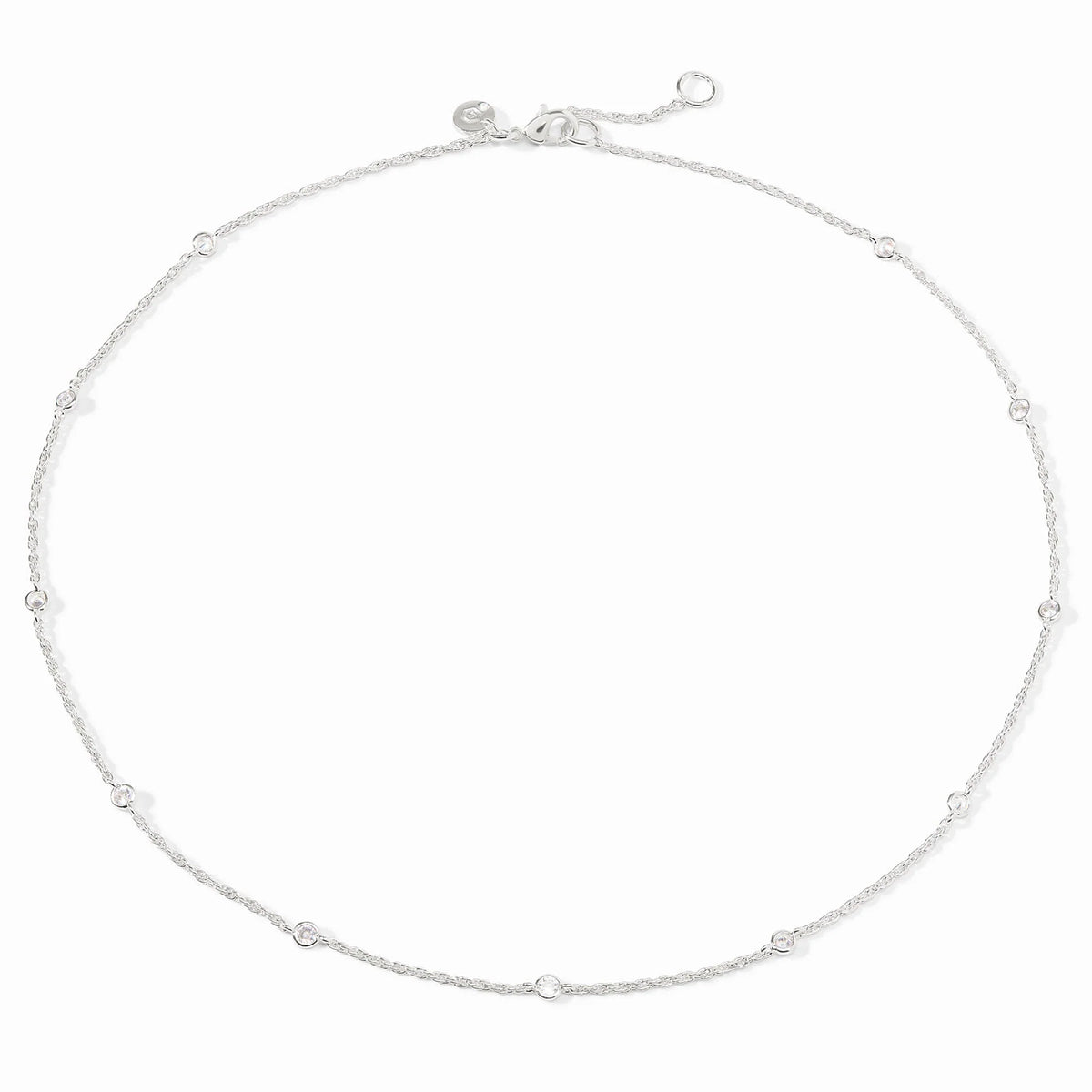 Celeste Delicate Station Necklace- Silver