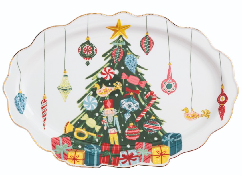 Christmas Tree Ornament Platter