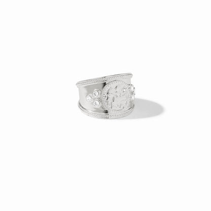 Coin Crest Ring- Silver