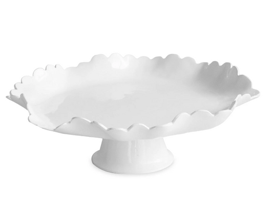 VIDA Colette Pedestal Cake Plate (White)