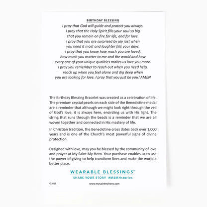 MSMH Pearl Birthday Blessing Bracelet