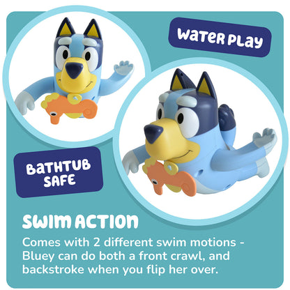 Swimming Bluey Bath Toy with Seahorse
