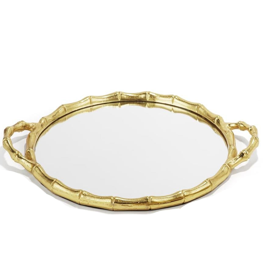 Bamboo Round Mirror Tray