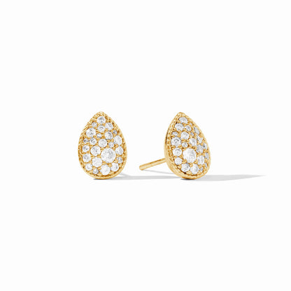 Pave Teardrop Stud