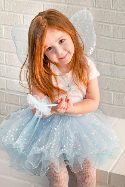 Iridescent Celestial Fairy Wings, Tutu, and Wand Set