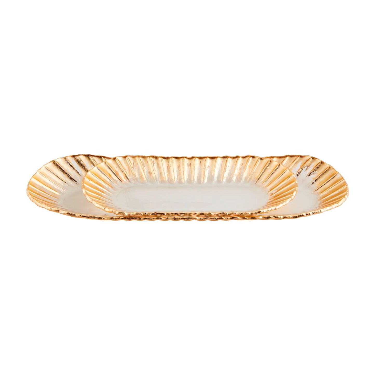 Gold Edge Glass Tray