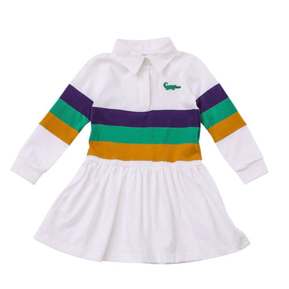Mardi Gras Long Sleeve Rugby Dress