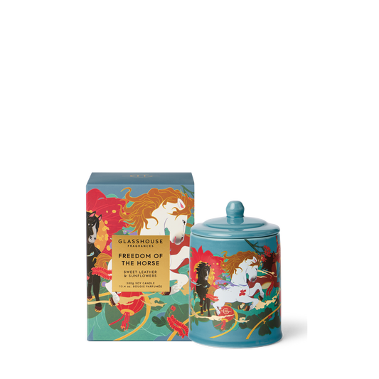 Glasshouse Triple Scented Soy Candle - FREEDOM OF THE HORSE