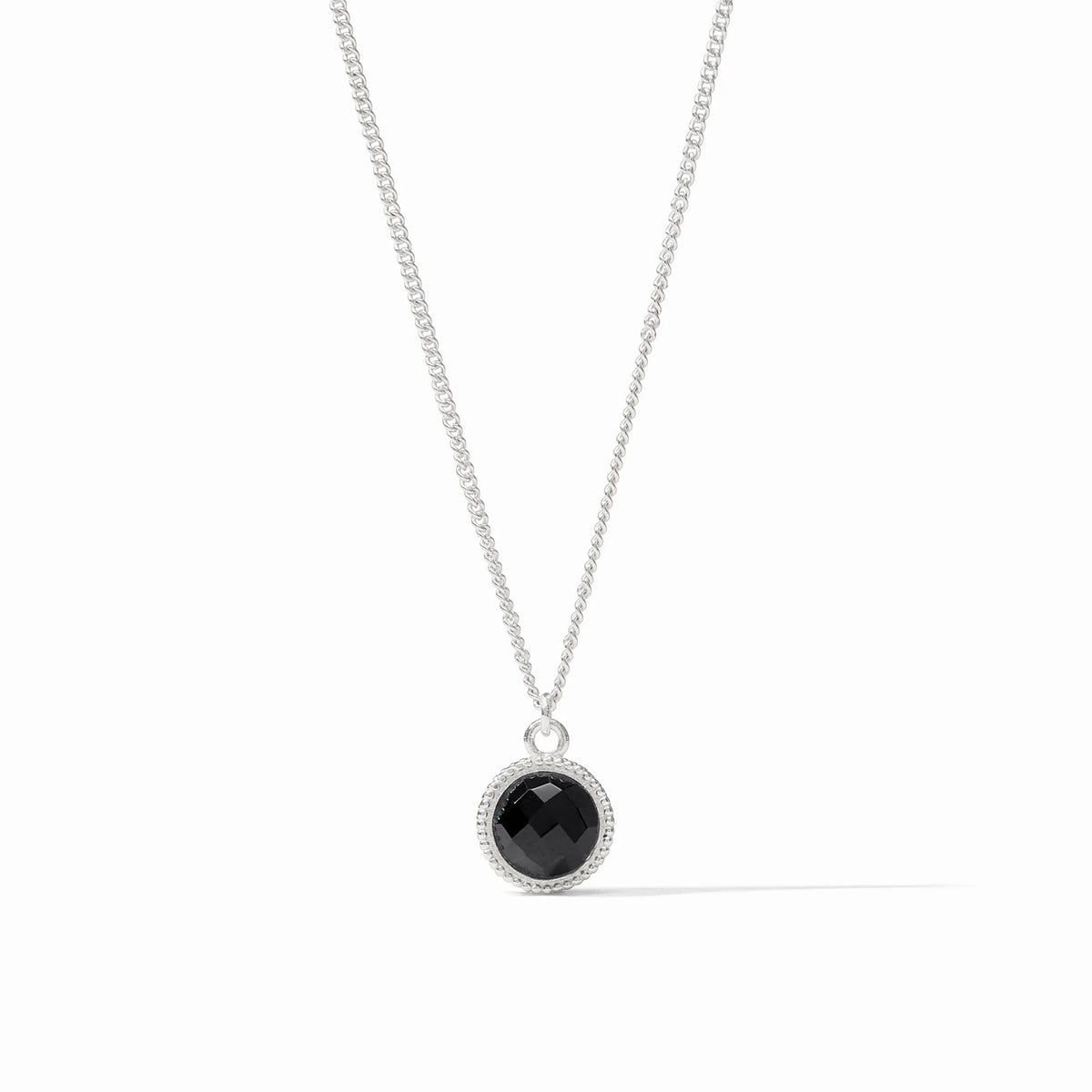 Fleur-de-Lis Solitaire- Obsidian Black/Silver