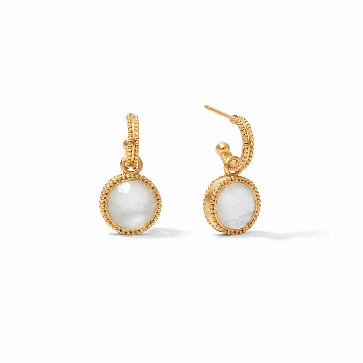 Fleur-de-Lis Hoop & Charm Earring