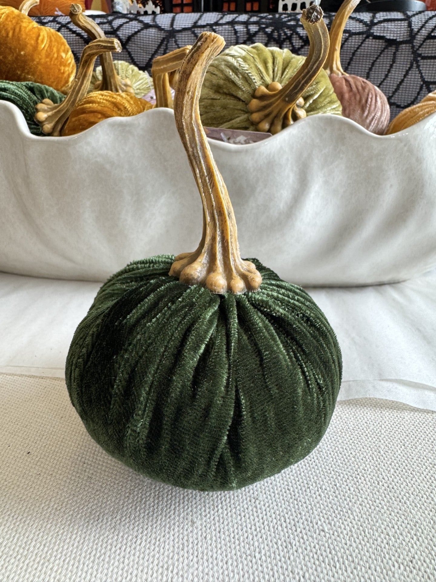 Mini Velvet Pumpkin