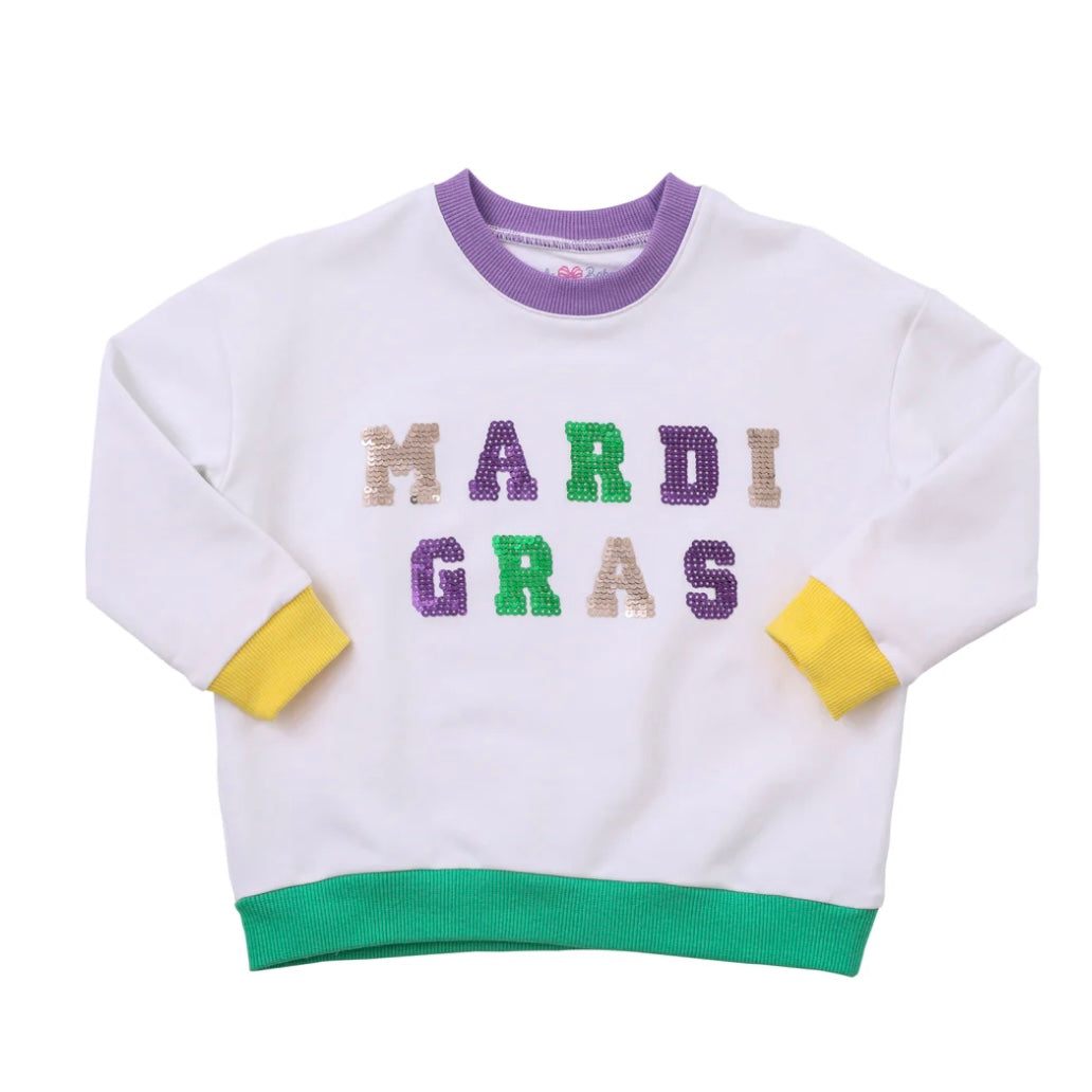 Mardi Gras Sequin Sweatshirt
