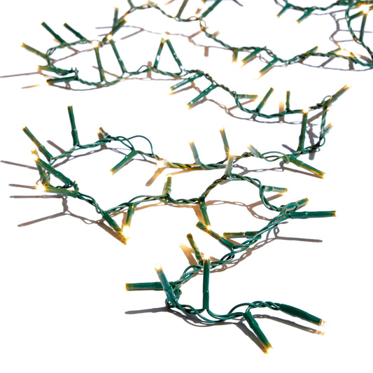 36.5' Snake Garland Green Wire w/ 500 White Light