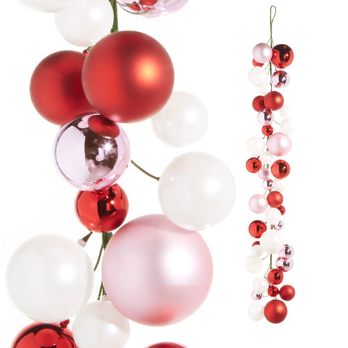 Pink, Red, and White Ball Garland