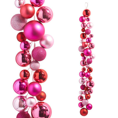 4' Pink Ball Garland