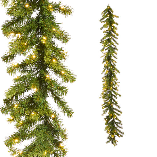 6' Mixed Pine Lighted Garland