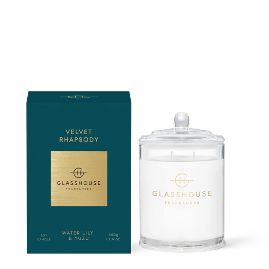 Glasshouse Triple Scented Soy Candle -VELVET RHAPSODY