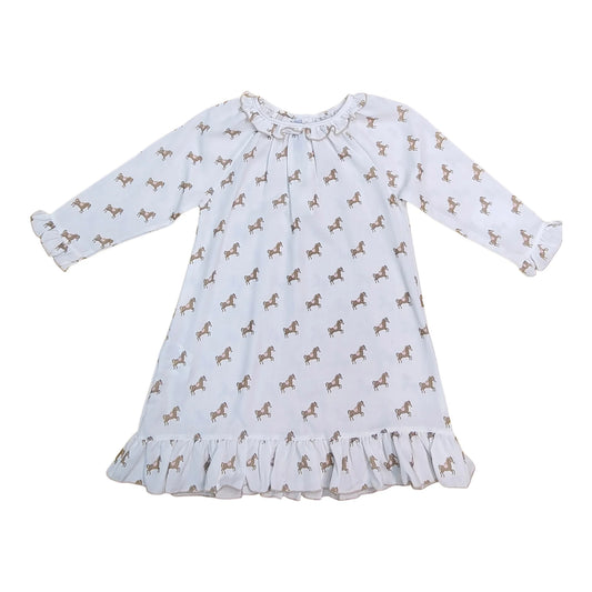 Horses & Saddle Print Gown