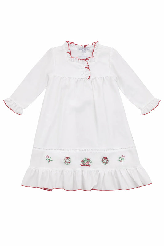 Christmas Theme Embroidered Gown