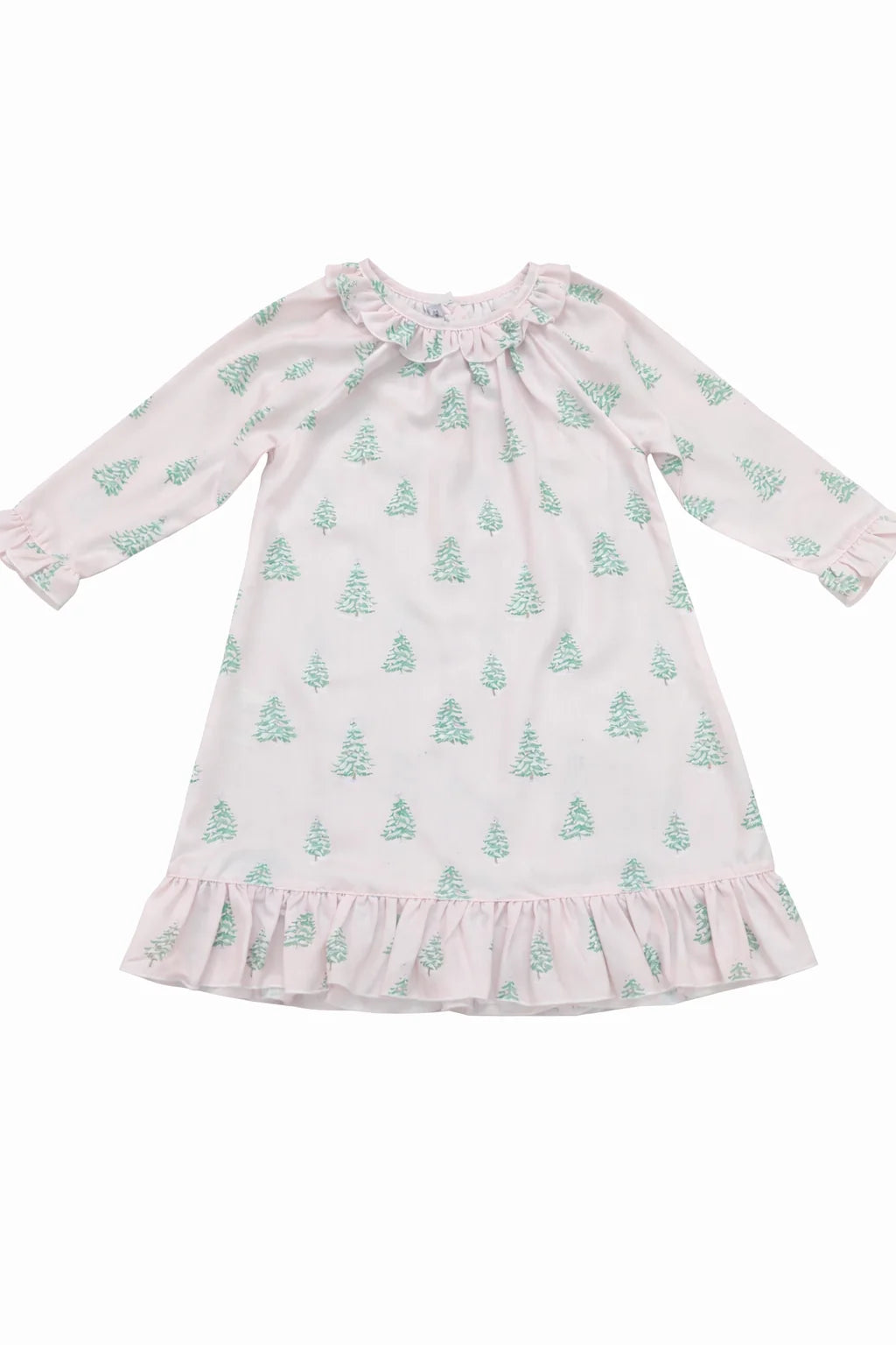 Christmas Tree Print Pink Gown