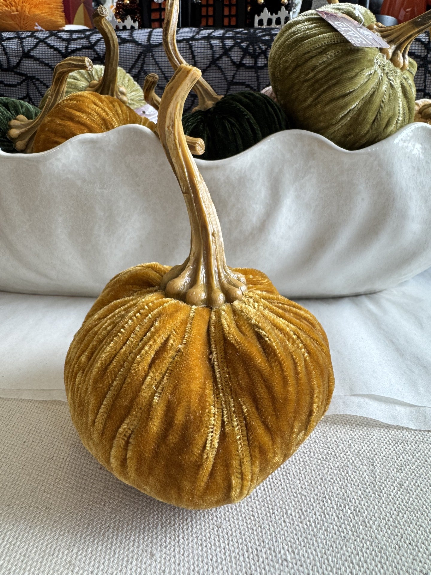 Mini Velvet Pumpkin