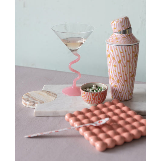 Pink Zebra Print Cocktail Shaker