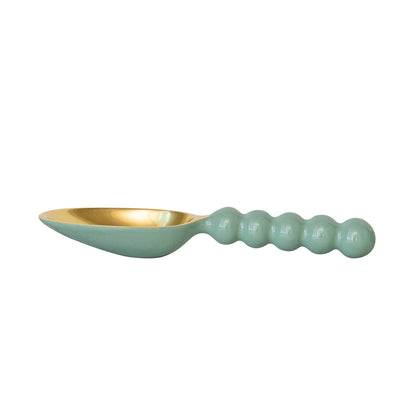 Mint & Gold Enameled Ice scoop