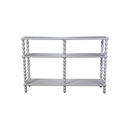 White Spindle-Leg Console Table