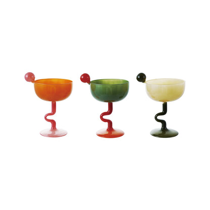 Color Pop Curvy Stem Martini Glass