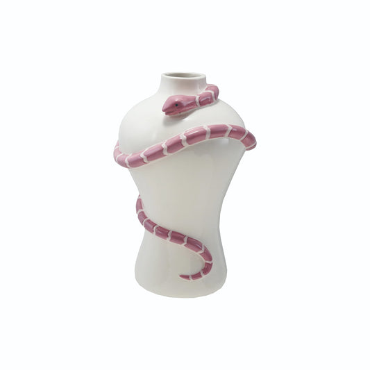 Pink Serpent Stoneware Vase
