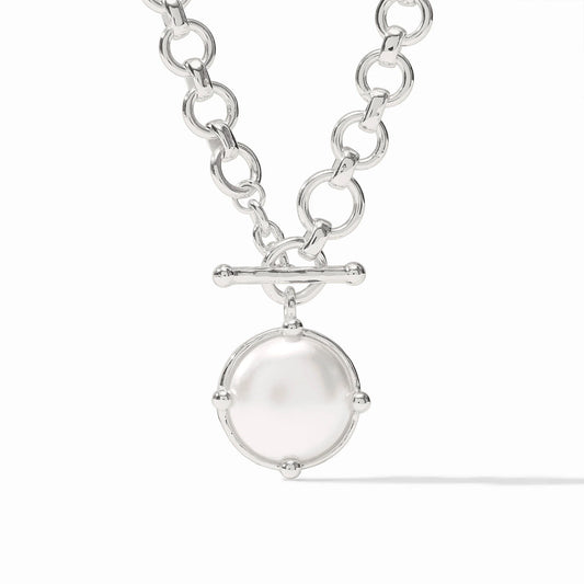 Honeybee Demi Necklace- Pearl/Silver