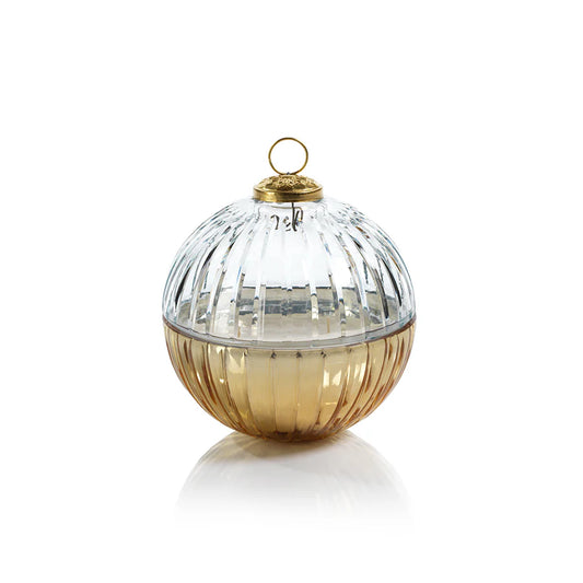 Etched Glass Ornament Ball Scented Candle