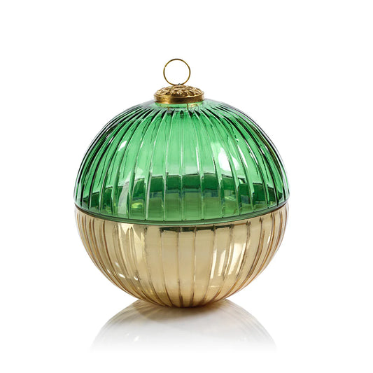 Etched Glass Ornament Ball Scented Candle