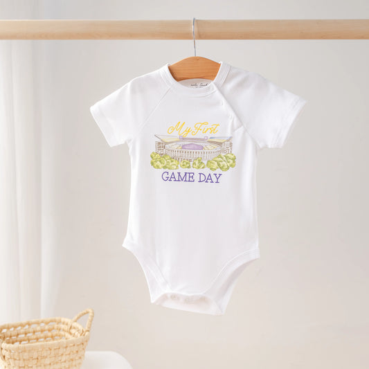 LSU My First Gameday Organic Cotton Onesie