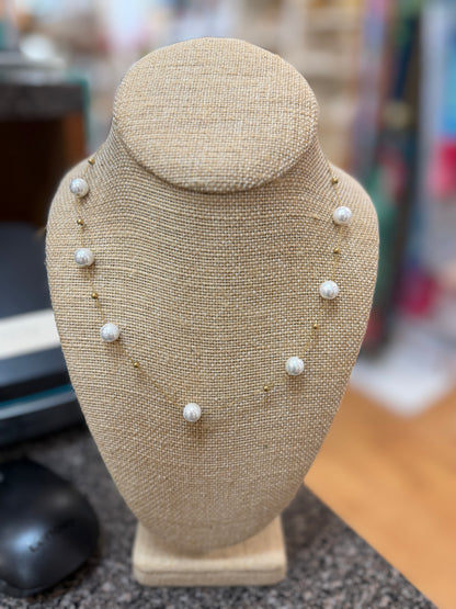 Gold Pearl Necklace