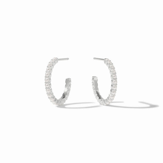 Juliet Hoop- Pearl/Silver