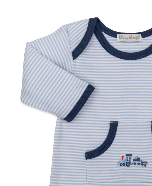 Kissy Kissy Toot Toot Striped Playsuit