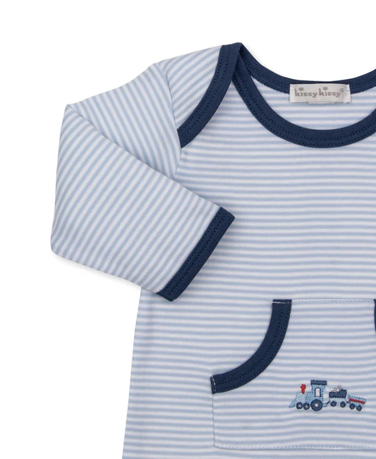 Kissy Kissy Toot Toot Striped Playsuit