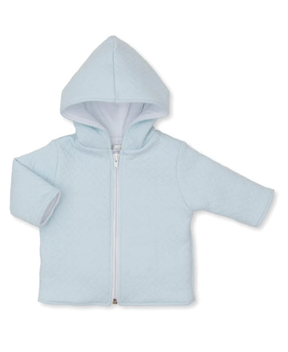 Kissy Kissy Classic Jacquard Blue Padded Zip Jacket
