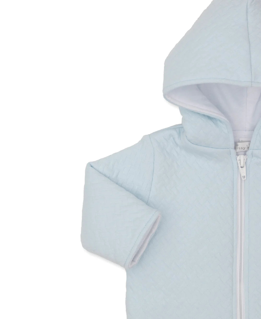 Kissy Kissy Classic Jacquard Blue Padded Zip Jacket