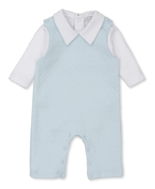 Kissy Kissy Classic Jacquards Blue Overall Set