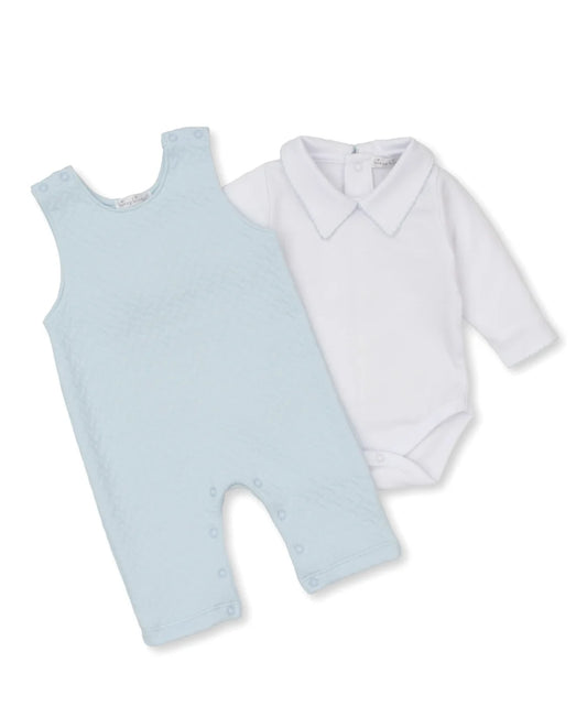 Kissy Kissy Classic Jacquards Blue Overall Set
